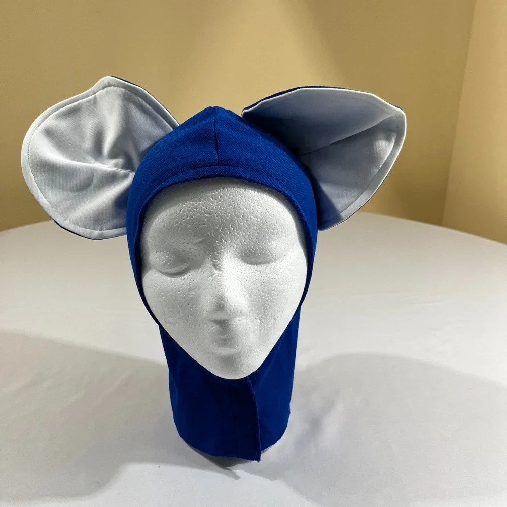 Blue Mouse Costume Hat Kids Headpiece Large Ears Animal Dress Up Play Halloween